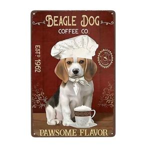 Beagle Dog Coffee Company Métal Sign